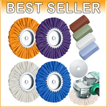 Load image into Gallery viewer, Versatile 8" Airway Buffing Wheel and Polishing Bars Set with Safety Flange