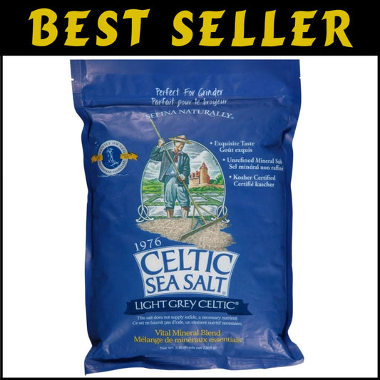 Additive-Free Light Grey Sea Salt - Nutrient-Rich 5lb Resealable Bag for Cooking