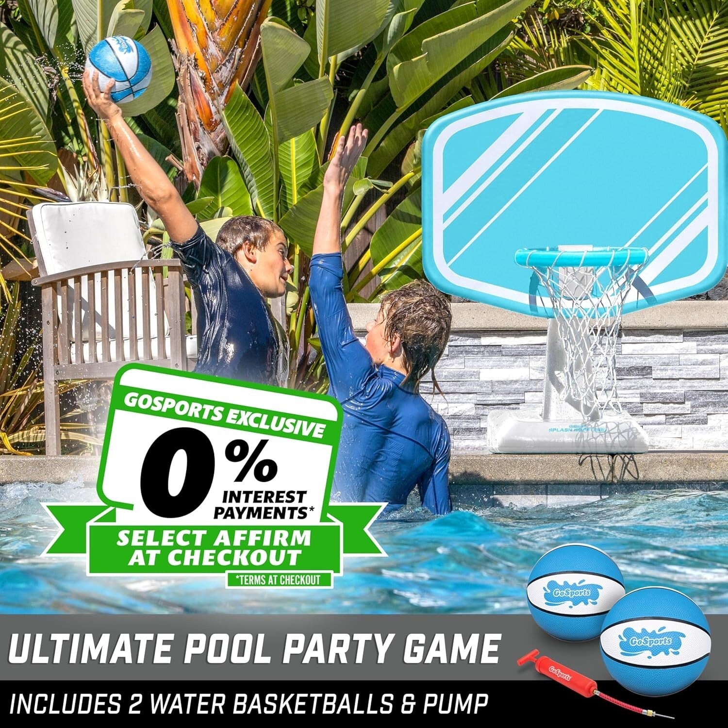 Extra Large Splash Hoop PRO - Professional Pool Basketball Set & Color Options