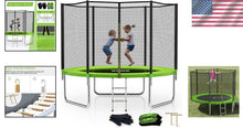 Load image into Gallery viewer, Premium 12FT Outdoor Trampoline with Safety Enclosure &amp; Ladder for Family Fun