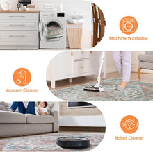 Load image into Gallery viewer, Non-Slip 5x7 Orange Boho Area Rug - Machine Washable for Living Room and Bedroom