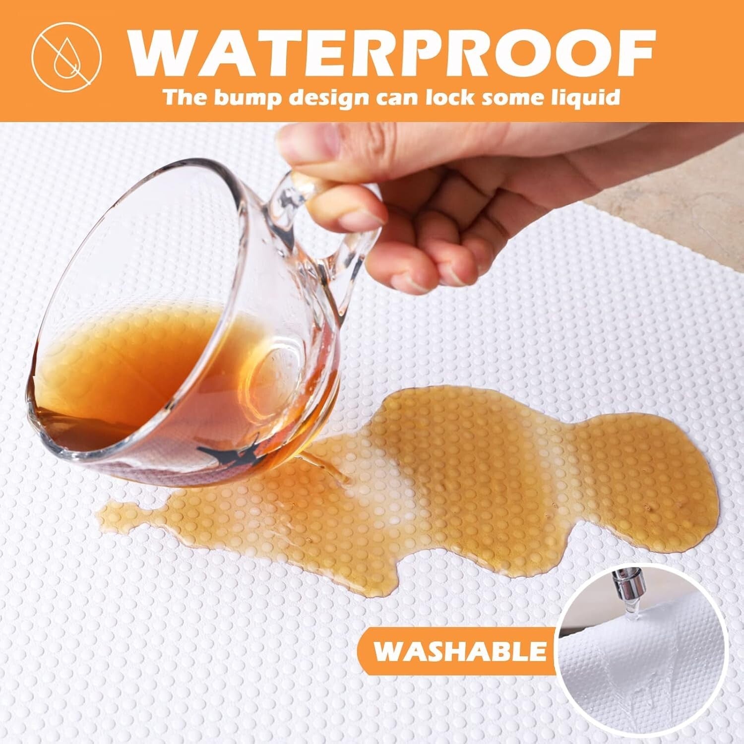 Easy-Cut White Shelf Liner 22" x 300" - Perfect for Cabinets and Drawers