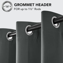 Load image into Gallery viewer, Elegant Blackout Grommet Curtains - Thermal Insulated &amp; Noise-Reducing, Set of 2