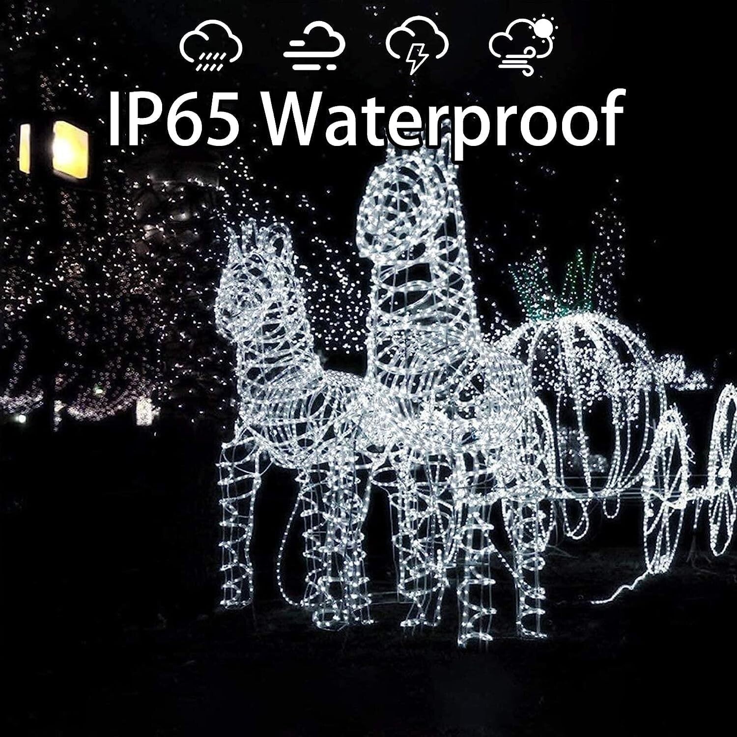 600 LED Solar Outdoor String Lights - Remote Control & Timer Included, 60m