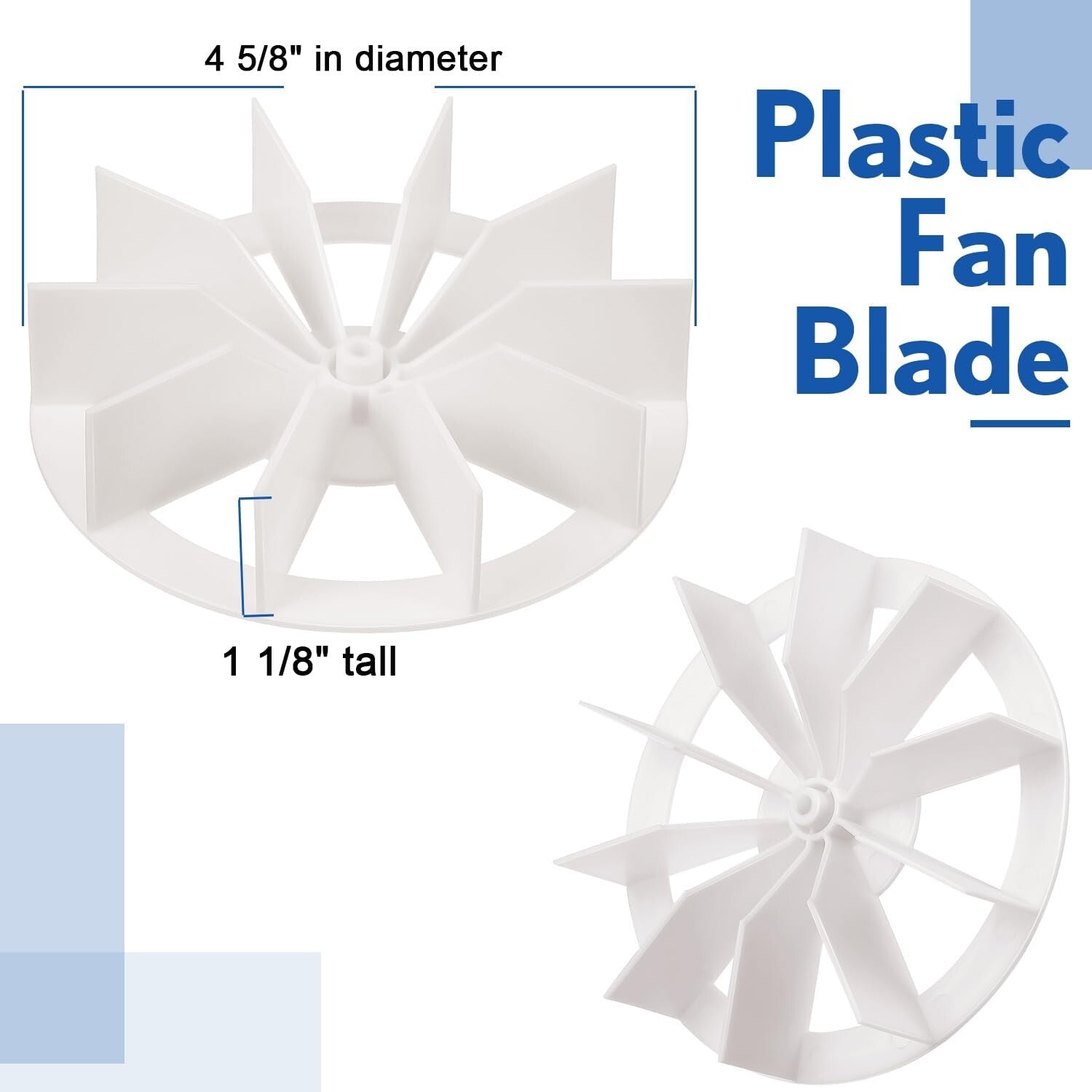 2-Pack Bathroom Fan Motor and Blower Wheel Set - Compatible with Nutone Models