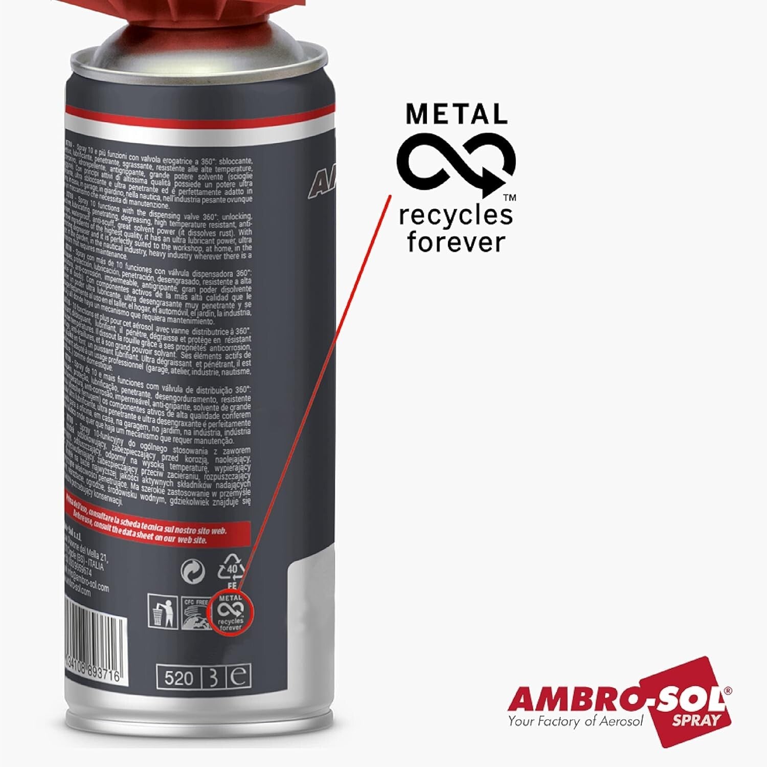 Dynamic Multi-Purpose Signal Blue Acrylic Spray Paint for All Surfaces, 10.4oz