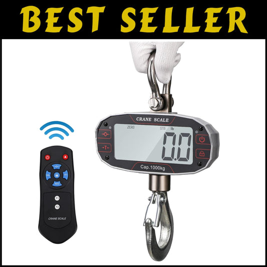 Industrial Crane Scale 2000lb with Rechargeable Battery and Remote Control