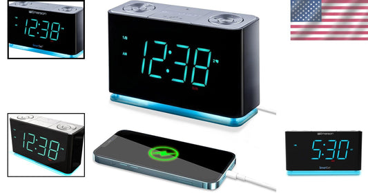 Personalized Bluetooth Alarm Clock Radio with USB Output for Effortless Mornings