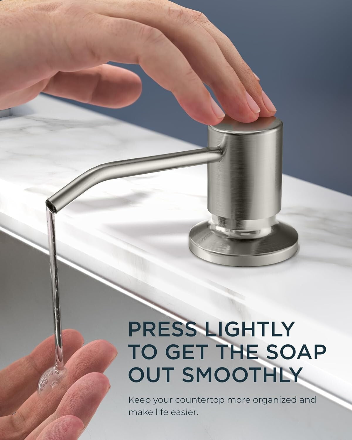 Touchless Kitchen Faucet with Soap Dispenser - Brushed Nickel, Hands-Free Luxury