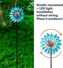 Load image into Gallery viewer, Durable 75in Solar Wind Spinner with Multi-Color LED Lighting for Outdoors