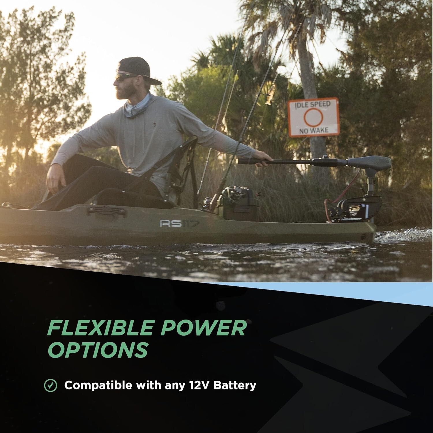 Kayak Series 55lb Thrust Electric Trolling Motor with 24" Shaft & LED Indicator