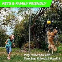 Load image into Gallery viewer, Regulation Tetherball Set with Heavy Duty Pole &amp; Easy Setup for Backyard