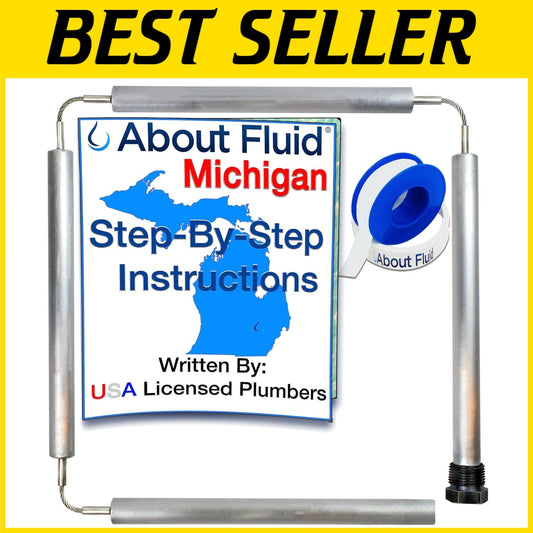 Aluminum/Zinc Anode Rod Kit with Stainless Steel Connectors for Water Heaters