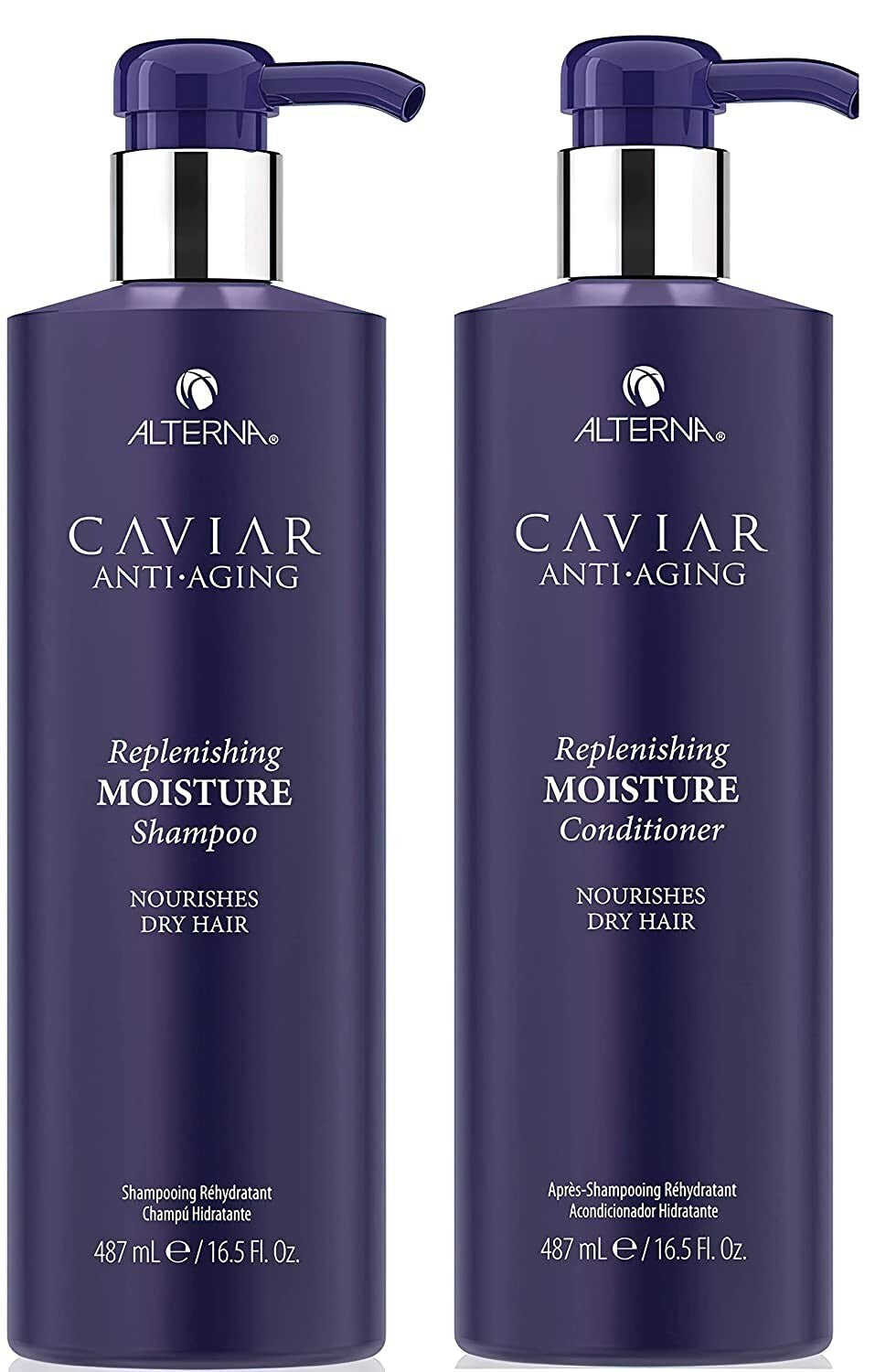 CAVIAR Anti-Aging Moisture Shampoo & Conditioner Set - Sulfate Free, 16.5 Fl Oz