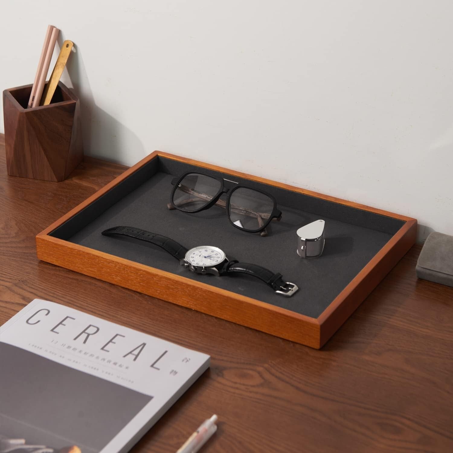 Luxury Grey Jewelry Display Tray - Perfect for Weddings, Birthdays & Retail