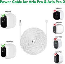 Load image into Gallery viewer, Easy Install 30FT Weatherproof Power Cables for Arlo Pro &amp; Pro 2 with QC Adapter