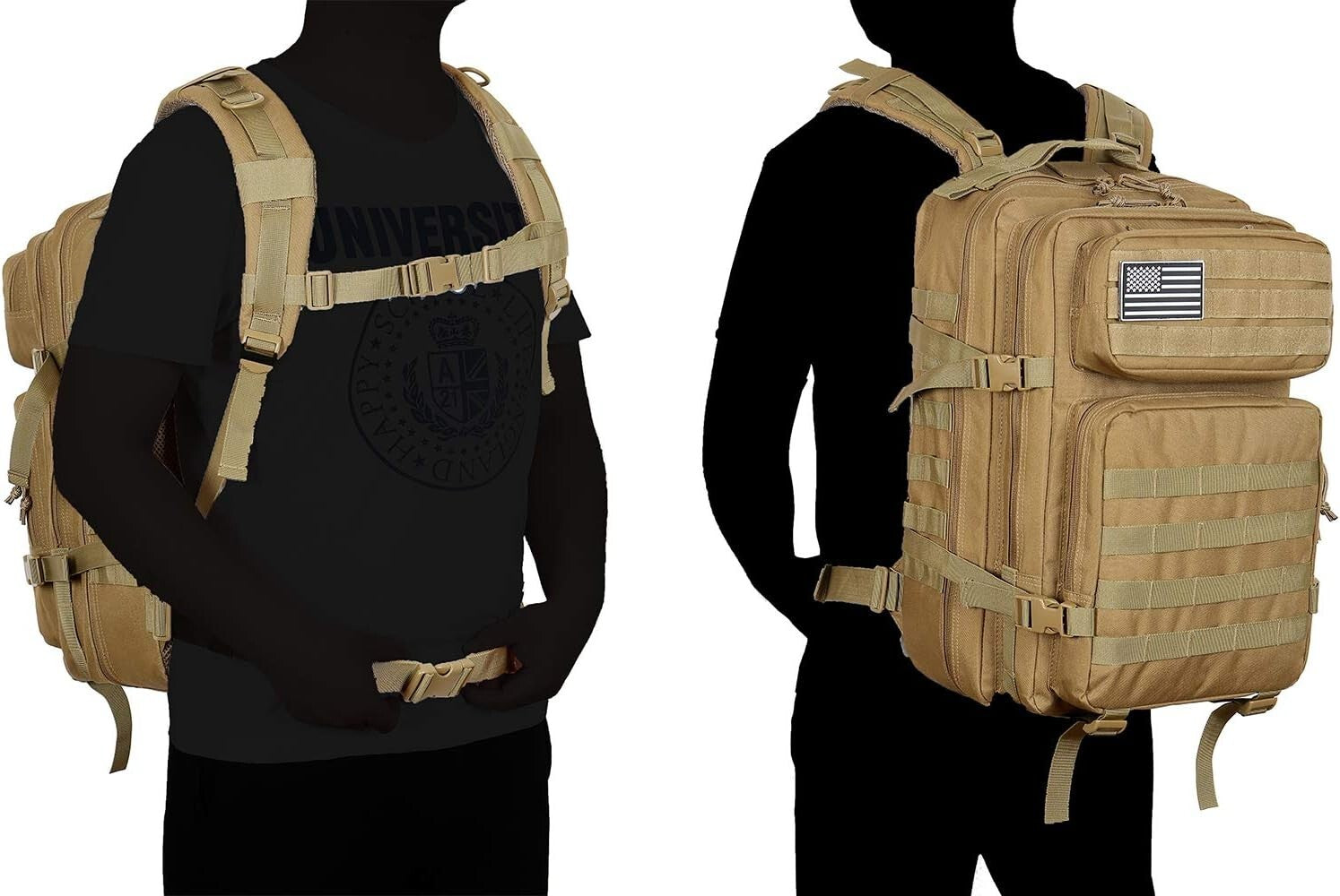 45L Military Tactical Backpack with MOLLE System for Hiking & Outdoor Adventures