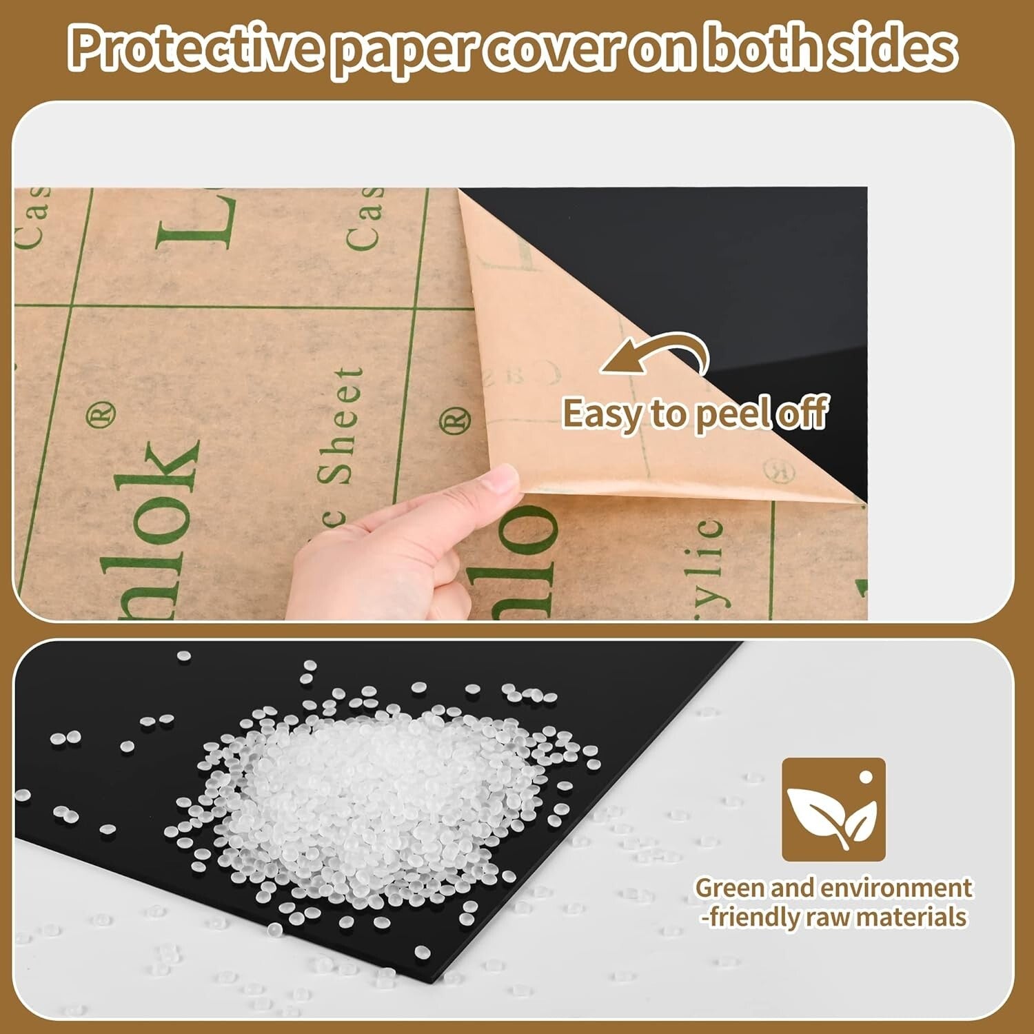 2 Pieces 24x36 Black Acrylic Sheets - Perfect for DIY Crafts & Photography