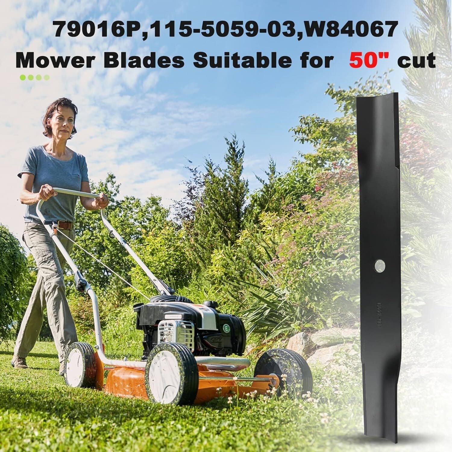 115-5059-03 Toro Mower Blades Set: Ultra-Durable, 50 Inch Lawn Care Essentials