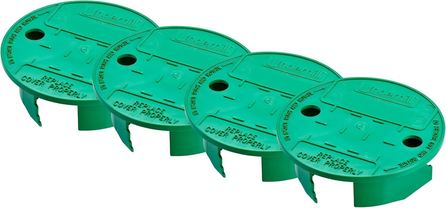 Professional Quality 4 Pack of Green Universal Sprinkler Valve Covers