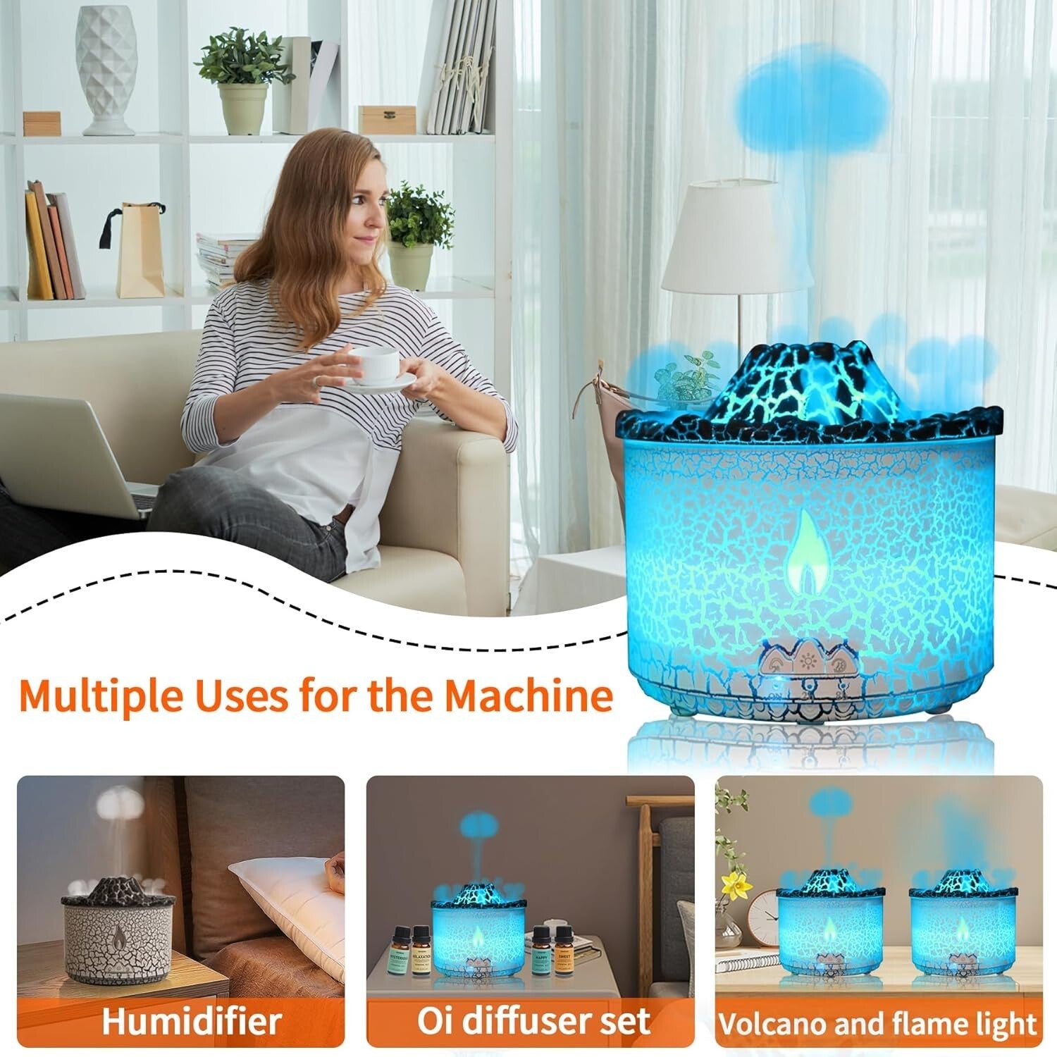 Stylish Essential Oil Diffuser with 360ML Capacity & Automatic Shut-Off Feature