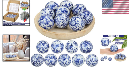 Set of 9 Decorative Chinoiserie Balls - Stunning Centerpieces for Every Occasion
