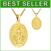 Load image into Gallery viewer, Stylish Gold-Plated Virgin Mary Pendant Necklace - Durable S925 Sterling Silver