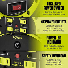 Load image into Gallery viewer, Portable 40ft Case Cord Reel with Safety Breaker and Manual Power Switch