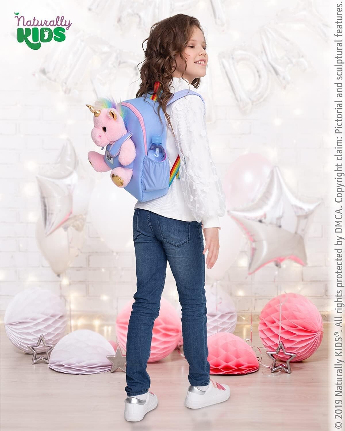 Adorable Unicorn Backpack for Girls 4-6 with Removable Toy – Perfect Gift!