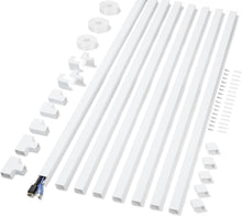Load image into Gallery viewer, 26.25ft Trove of Calming Cord Management: White Wire Concealer &amp; Safety Kit