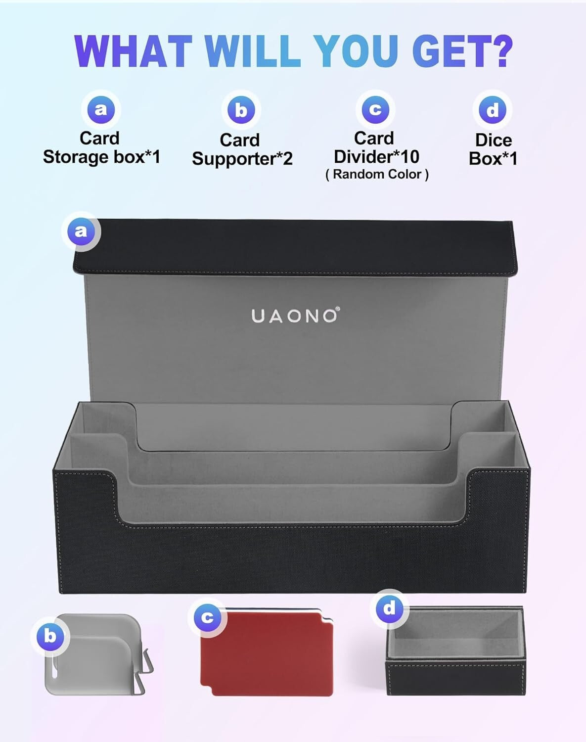 Stylish Faux Leather Card Organizer with Magnetic Closure, Holds 1300+ Cards