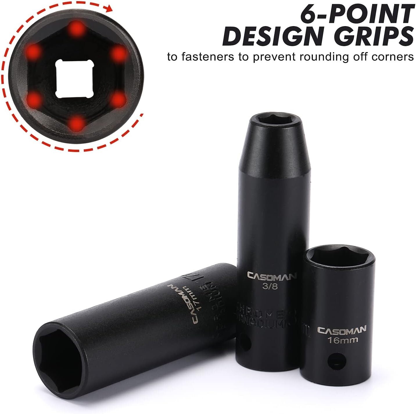 Complete Chrome Vanadium 70-Piece Impact Socket Set with Black Phosphate Finish