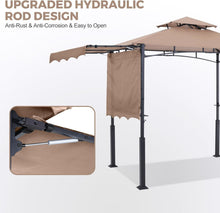 Load image into Gallery viewer, Spacious 11'x5' Grill Gazebo with LED Lights – Water Resistant and Stylish