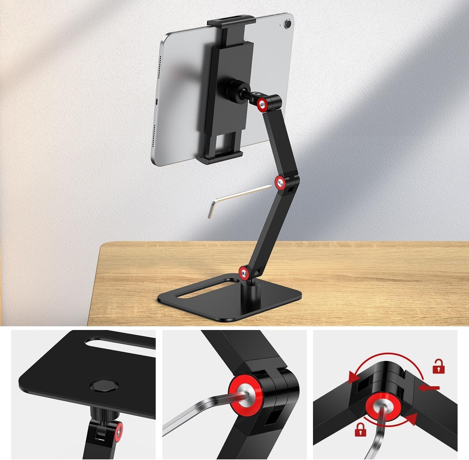 Flexible Long Arm Tablet Stand: Ideal for Desk & Hands-Free Entertainment