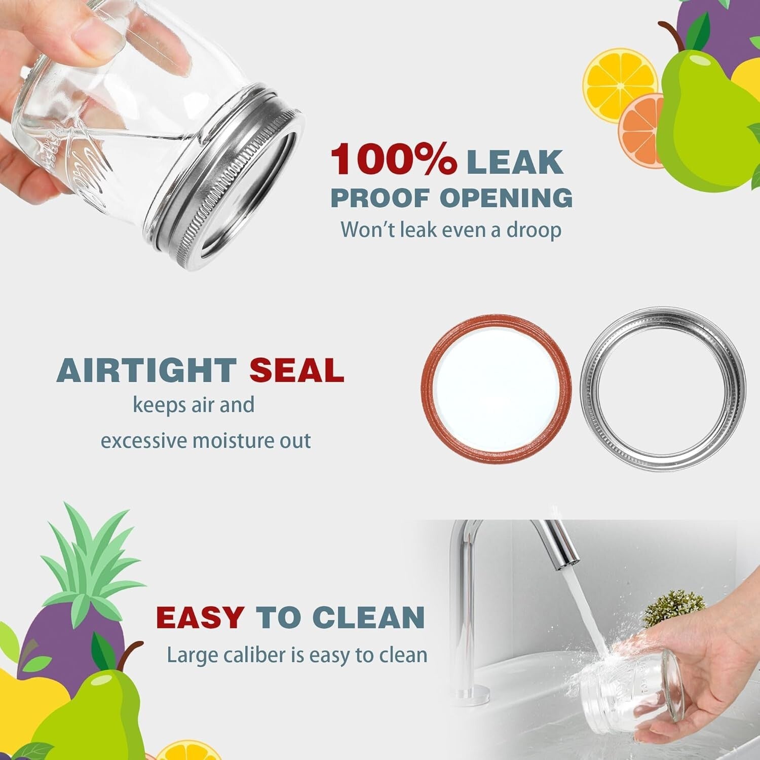 Elegant 24 Pack 8 oz Mason Jars with Airtight Lids for Stylish Food Storage