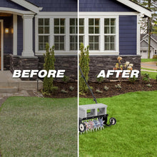 Load image into Gallery viewer, Compact 18-Inch Lawn Aerator with Weight Tray for Improved Soil Penetration