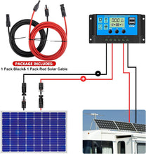 Load image into Gallery viewer, Premium 10AWG Solar Extension Cable 200FT with Durable Male-Female Connectors