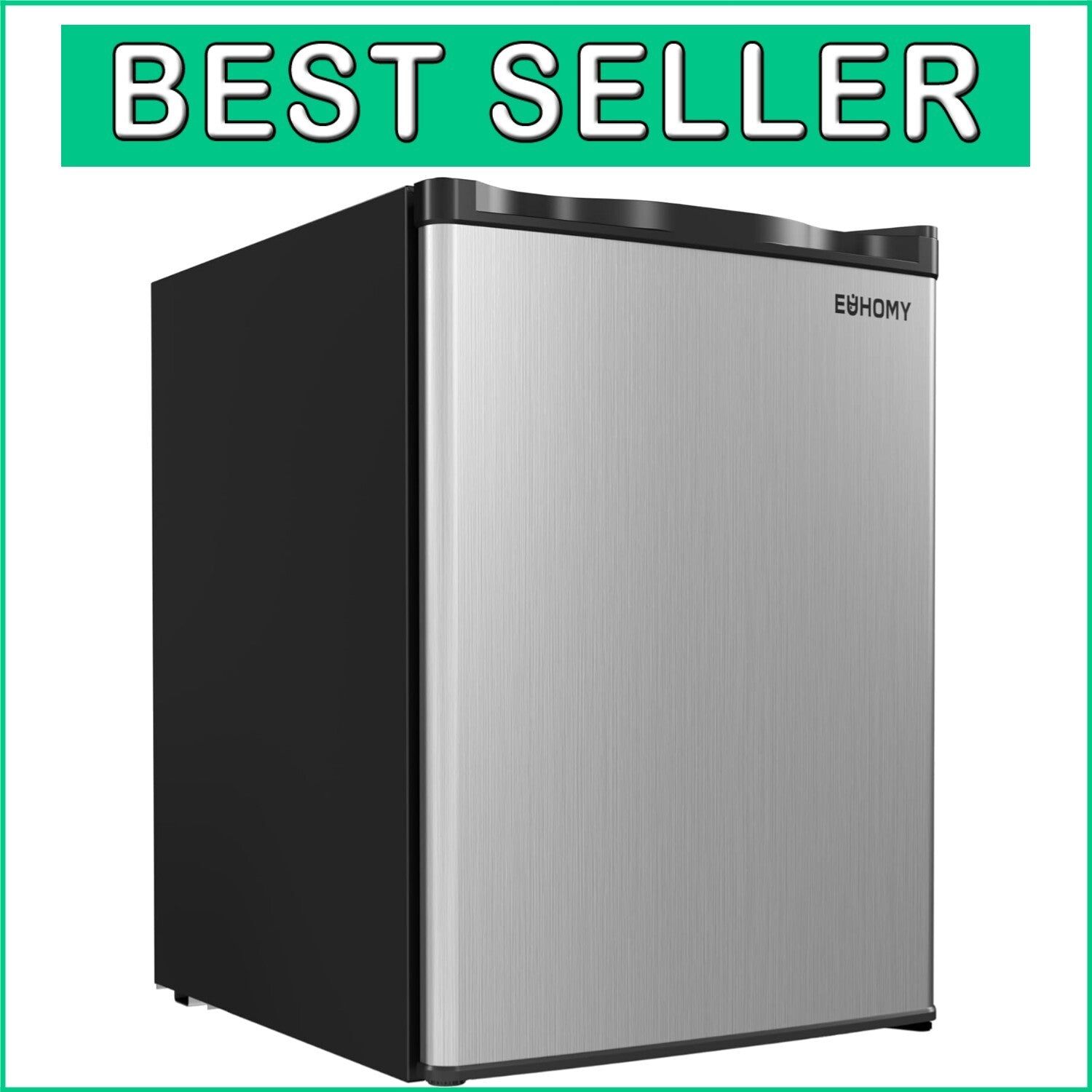 Energy-Saving Compact Freezer with Reversible Door - Ideal for Homes & Offices