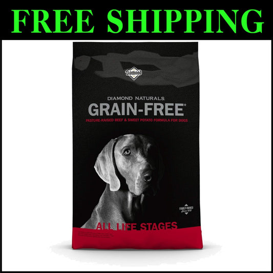 Beef & Sweet Potato Dry Dog Food - Grain Free, Digestive Health Formula 28lb