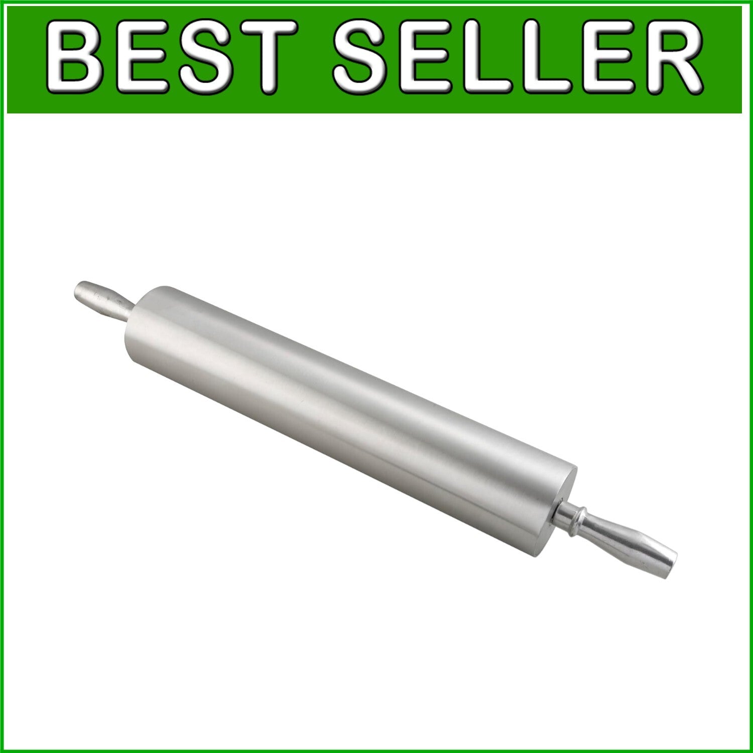 Durable 18-Inch Aluminum Rolling Pin for Effortless Baking - 5oz Lightweight