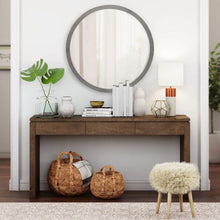 Load image into Gallery viewer, Versatile 35" Beveled Round Mirror - Antique Style for Entryway &amp; Living Room