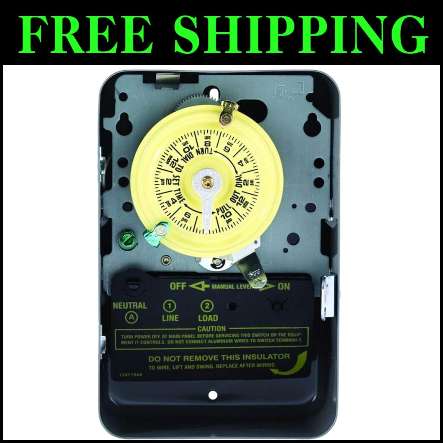 Versatile Time Switch with Manual Override - Perfect for Industrial & Home Use