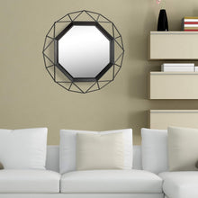 Load image into Gallery viewer, Versatile 28.3" Octagonal Black Wall Mirror with Easy Mounting Brackets