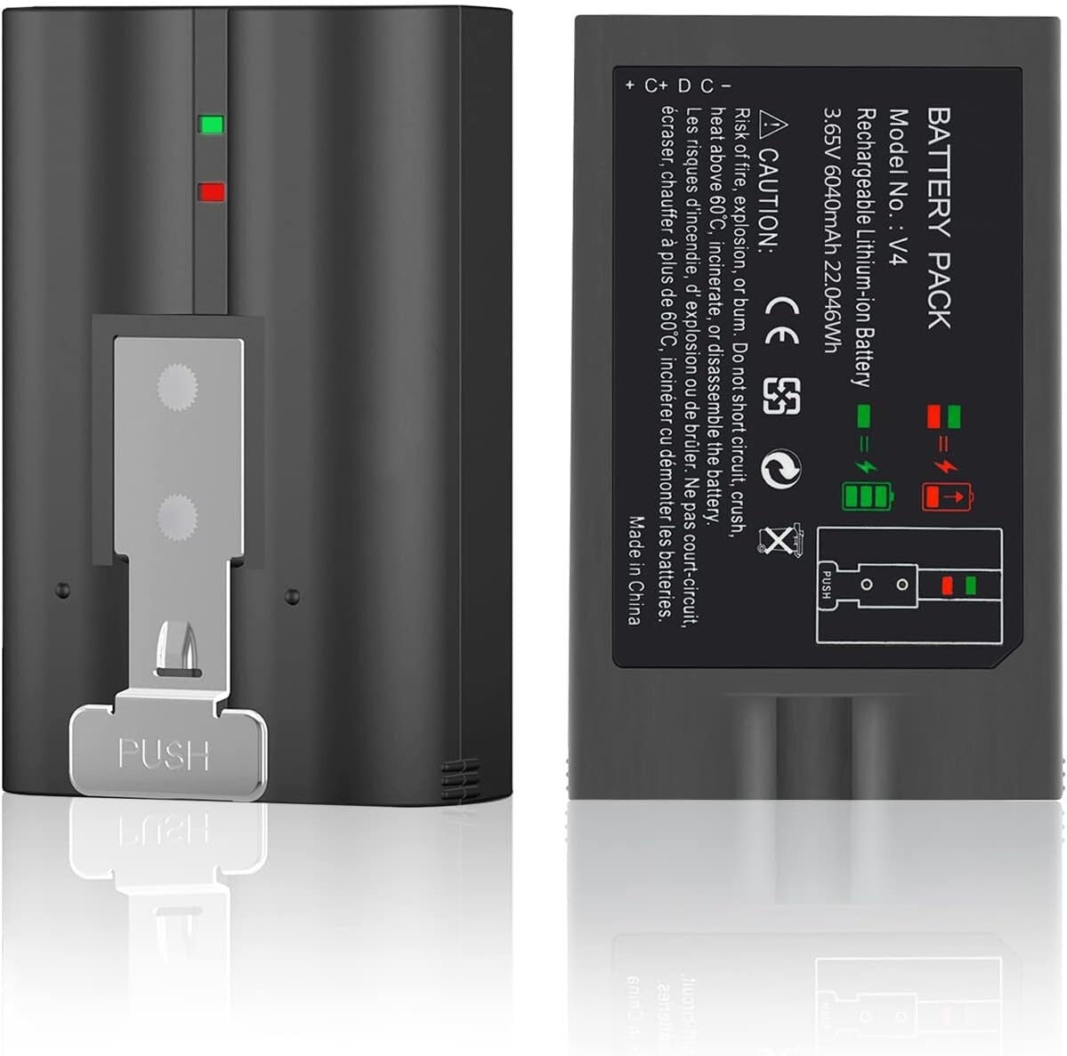 Rechargeable 6040mAh Battery Pack & Charger for Ring Doorbell and Spotlight Cam