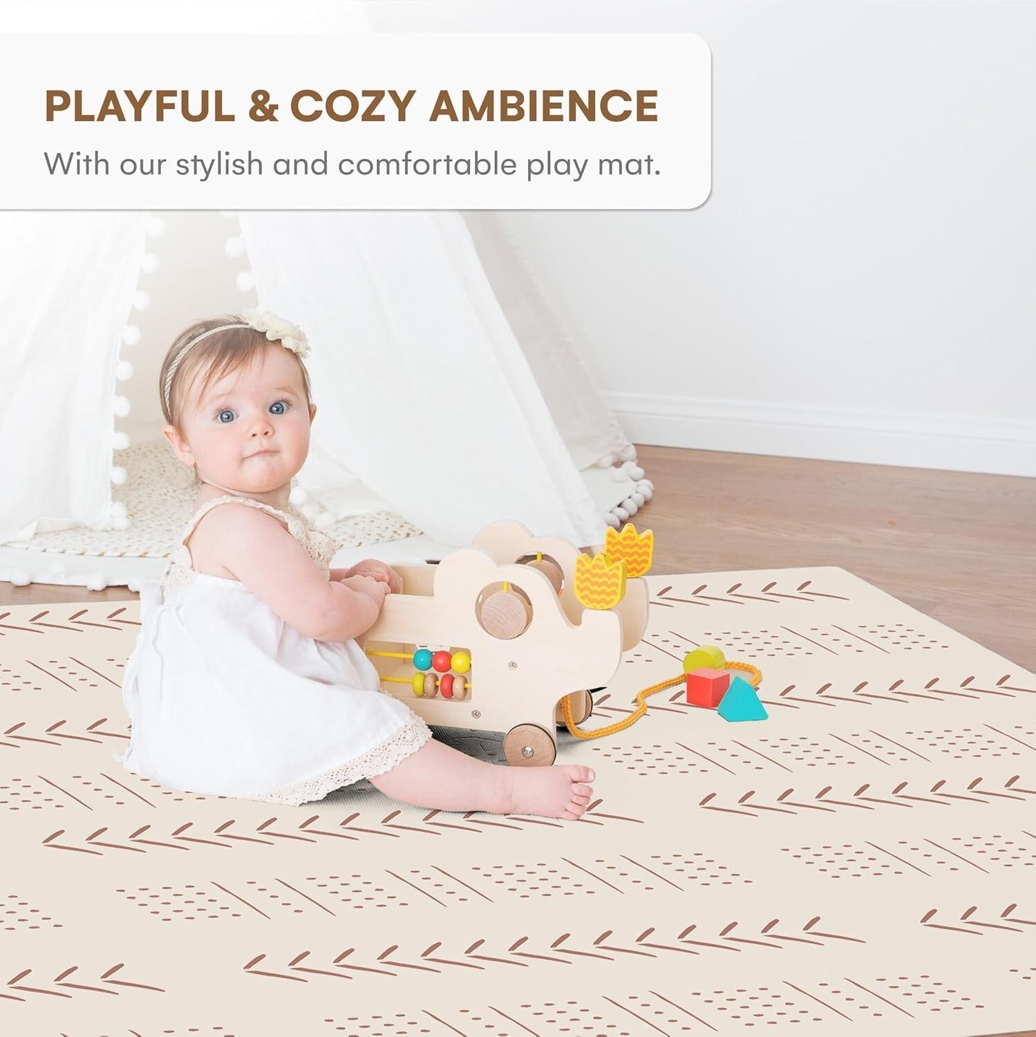 Extra-Large 72" x 48" Interlocking Play Mat - Safe Crawling Surface for Infants