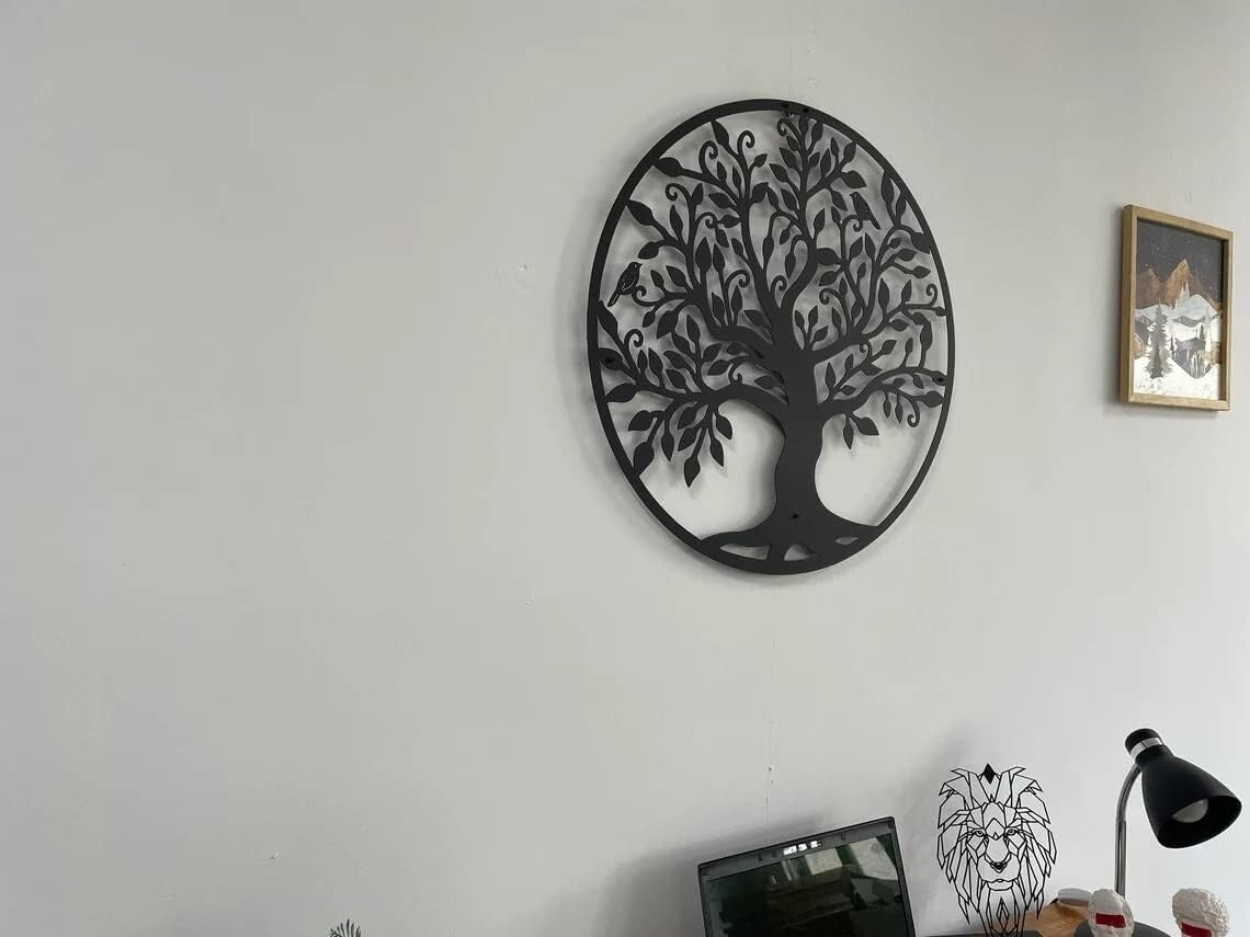 Sophisticated Tree of Life Metal Wall Art - Hanging Decor for Indoor/Outdoor