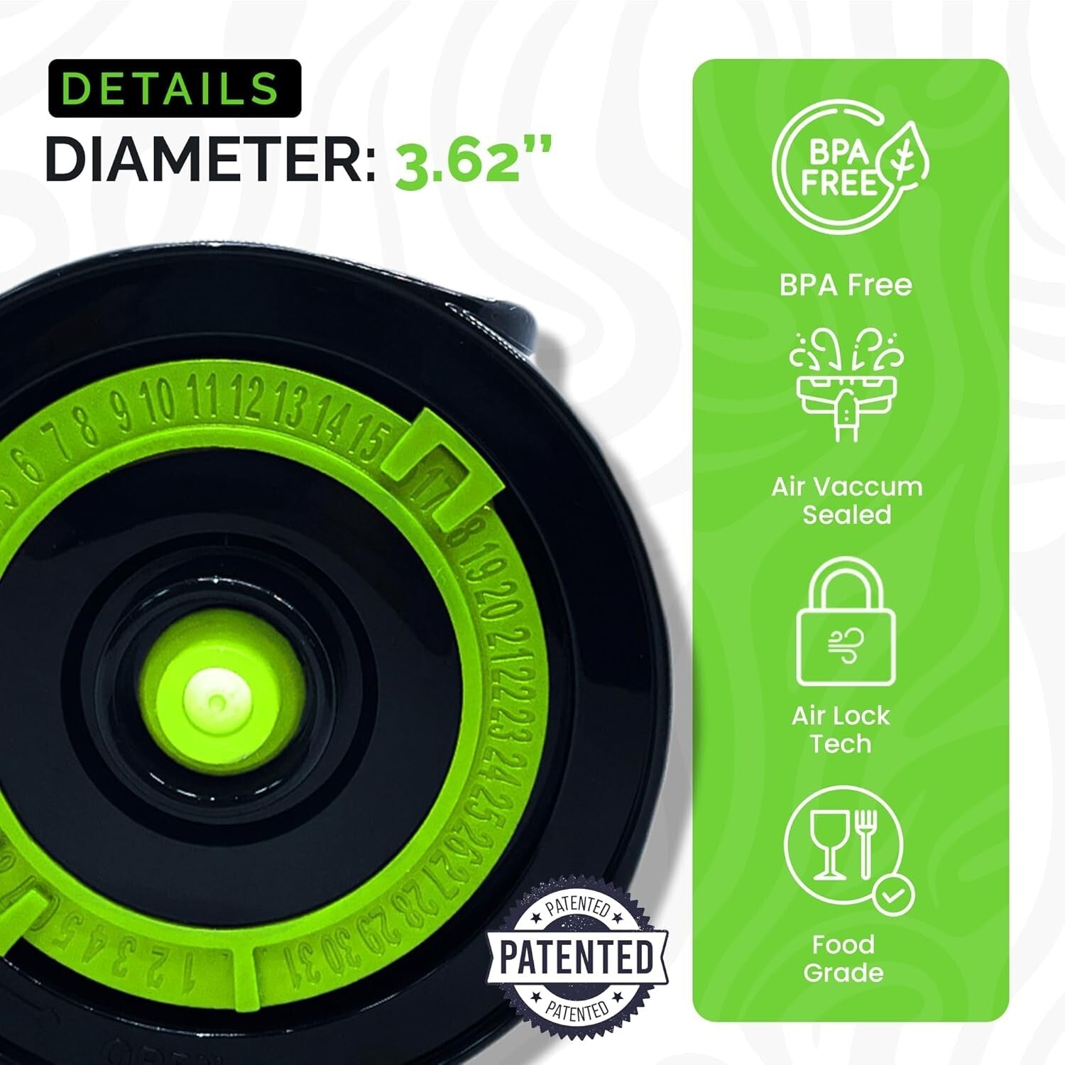 Enhanced 12-Lid Kit for Mason Jars - Effortless Vacuum Sealing with Tracker