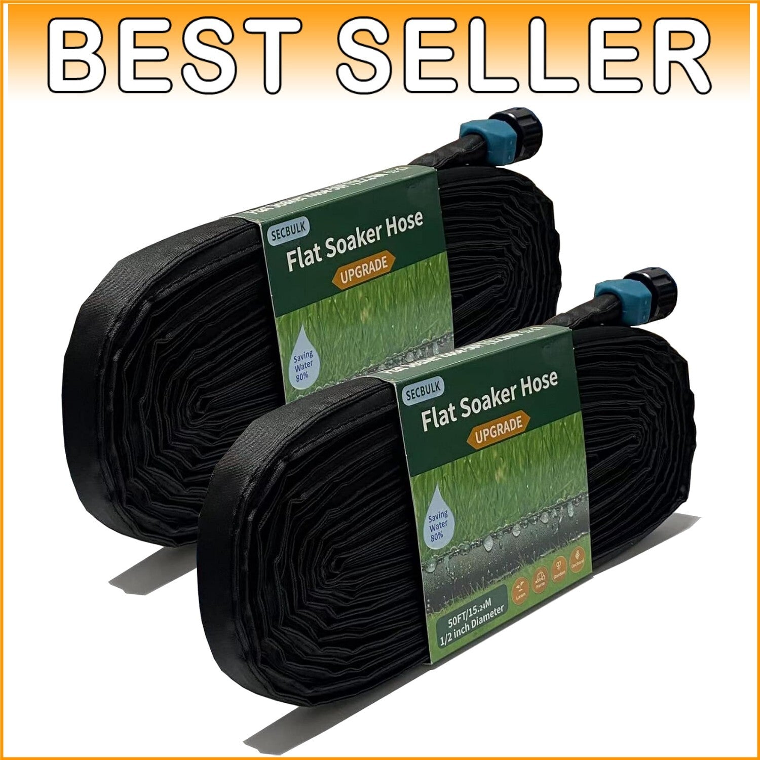 Durable Dual-Layer 100 ft Soaker Hose with Linkable Design for Garden Irrigation