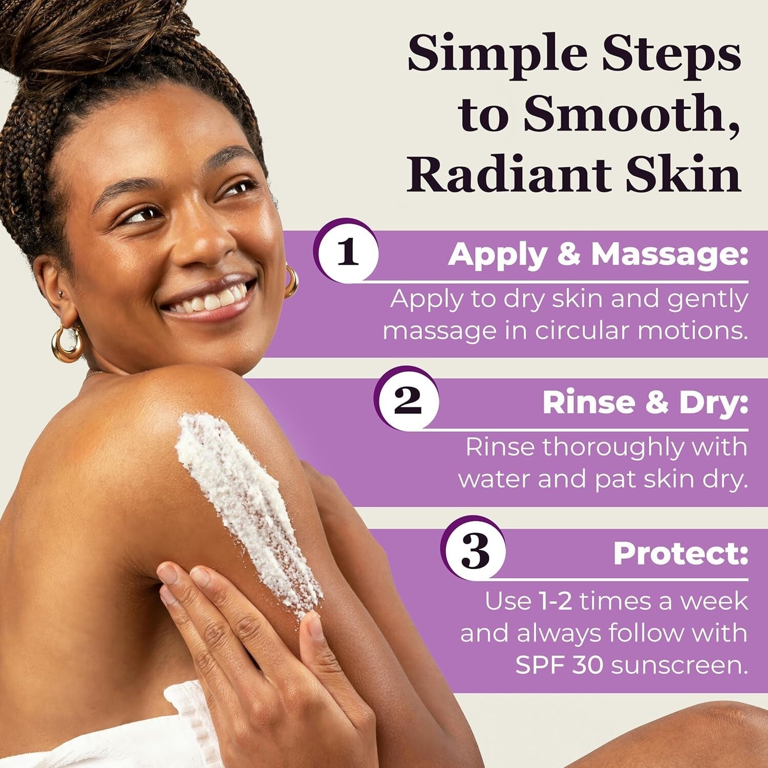 Dermatologist Formulated Body Scrub with 10% AHA + PHA for Keratosis Pilaris