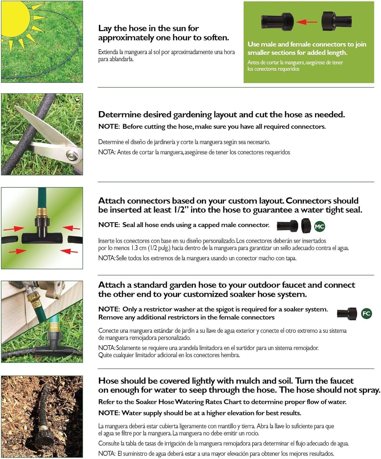 Durable 100-ft Soaker Hose Kit with 20 Connectors for Efficient Plant Watering